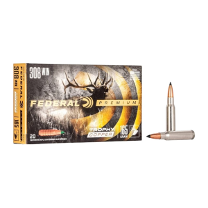 United States Association of Gun Owners Federal P308TC2 .308 Win 165gr Trophy Copper Ammo, 20-Round Box - $46.85 at United States Association of Gun Owners
