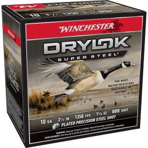 United States Association of Gun Owners Winchester Ammo XSC10BBB Drylok Super Steel Magnum 10 Gauge 3.50in Shotgun Shells, BBB Shot - $46.63 at United States Association of Gun Owners