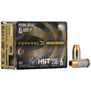 United States Association of Gun Owners Federal Premium HST .45 ACP+P 230gr JHP Handgun Ammo, 20-Round - $33.25 at United States Association of Gun Owners