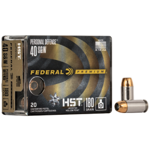 United States Association of Gun Owners Federal Premium HST 40 S&W 180gr JHP Handgun Ammo, 20 Rounds - $31.56 at United States Association of Gun Owners