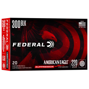 United States Association of Gun Owners Federal American Eagle 300 AAC Blackout 220gr OTM Rifle Ammo, 20-Round Box - $29.13 at United States Association of Gun Owners