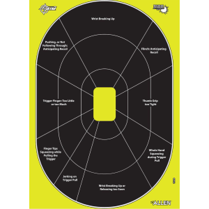 United States Association of Gun Owners Allen 15220-30 EZ Aim Splash Hanging Paper Target, Black/Chartreuse, 30 Pack - $21.03 at United States Association of Gun Owners