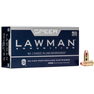 United States Association of Gun Owners Speer Lawman 9mm 147gr TMJ Handgun Ammo, 50-Round Box - $19.13 at United States Association of Gun Owners