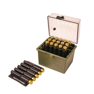 Berrys Manufacturing Safari Ammo Box 20rd Large Rifle Clear/Olive