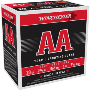United States Association of Gun Owners Winchester AA 20 Gauge 2.75in Shotgun Shells, #7.5 1165FPS - AAH207 - $144.26 at United States Association of Gun Owners