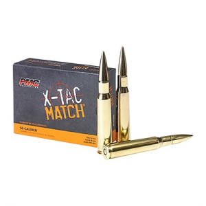 United States Association of Gun Owners PMC X-TAC MATCH 50 BMG 740GR Brass Rifle Ammo, 10/Box - $77.38 at United States Association of Gun Owners