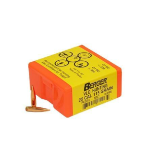 United States Association of Gun Owners Berger Match Grade Hunting Bullets .25 Caliber 115 Grain VLD, 100 Count - $56.92 at United States Association of Gun Owners