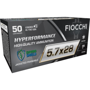 United States Association of Gun Owners Fiocchi Hyperformance 5.7x28mm 35gr Frangible Handgun Ammunition, 50-Count - $55.15 at United States Association of Gun Owners