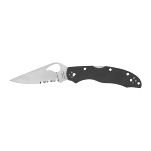 United States Association of Gun Owners Spyderco BY01GPS2 Harrier 2 3.39" Folding Drop Point Part Serrated Stonewashed 8Cr13MoV SS Blade, Black Textured G10 Handle, Includes Pocket Clip - $58.50 at United States Association of Gun Owners