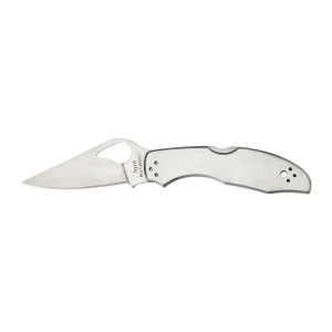 United States Association of Gun Owners Spyderco BY04P2 Byrd Meadowlark 2 2.93" Folding Clip Point Plain 8Cr13MoV SS Blade Satin Stainless Steel Handle - $45.00 at United States Association of Gun Owners