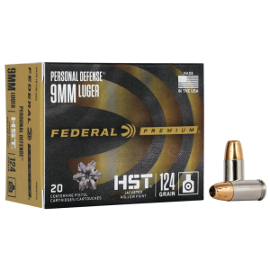 United States Association of Gun Owners Federal Premium P9HST1S 9mm 124gr HST JHP Handgun Ammo, 20-Round - $28.84 at United States Association of Gun Owners