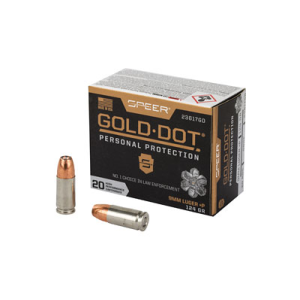United States Association of Gun Owners Speer Gold Dot 9mm+P 124gr HP Handgun Ammo, 20-Round Box - $28.81 at United States Association of Gun Owners