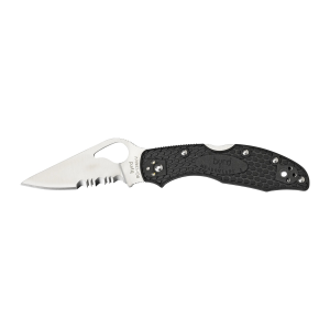 United States Association of Gun Owners Spyderco BY04PSBK2 Byrd Meadowlark 2 Lightweight 2.87" Folding Drop Point Part Serrated 8Cr13MoV SS Blade Black Textured FRN Handle Includes Pocket Clip - $39.00 at United States Association of Gun Owners