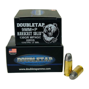 United States Association of Gun Owners Double Tap Hardcast Solid 9mm Luger(+P) 130gr Handgun Ammunition, 20-Round - $20.20 at United States Association of Gun Owners