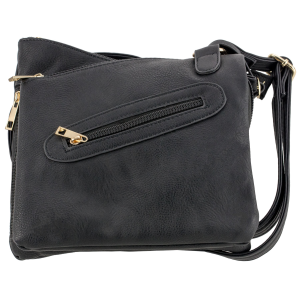 Bulldog BDP030 Black Leather Cross Body Purse with Holster