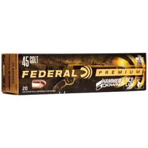 United States Association of Gun Owners Federal Premium HammerDown .45 Long Colt 250Gr Bonded Hollow Point Ammo, 20-Round - $32.77 at United States Association of Gun Owners