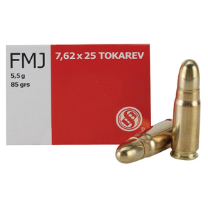 United States Association of Gun Owners Sellier & Bellot 7.62x25mm Tokarev 85gr FMJ Handgun Ammo, 50-Count - $27.72 at United States Association of Gun Owners