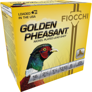 Fiocchi 16GP6 Golden Pheasant Extrema 16 Gauge 2.75in Shotgun Shells, #6 Shot