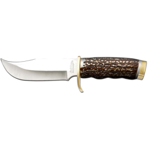 UNCLE HENRY KNIFE NEXT GEN - STAGLON 5.5" BLD W/LTHR SHEAT