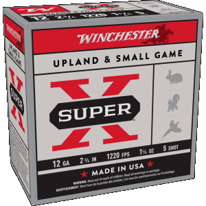 Winchester Super-X 12 Gauge 2.75in #5 Lead Shot Shells, 1 1/4oz