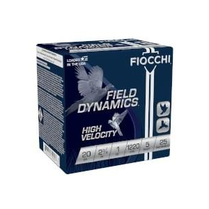 Fiocchi High Velocity Upland Shotshells 20ga 2-3/4in #5, 25/ct