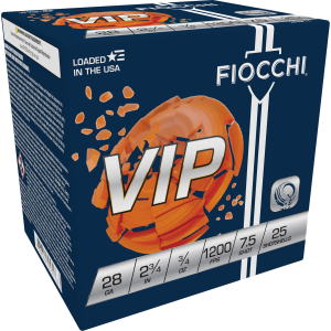 Fiocchi 28VIP75 Exacta Target VIP 28 Gauge 2.75in Lead Shot Shells, #7.5