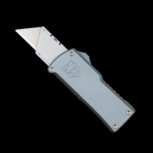 CobraTec CTOTFUTGRY OTF Utility Knife, Gray, 2in Blade