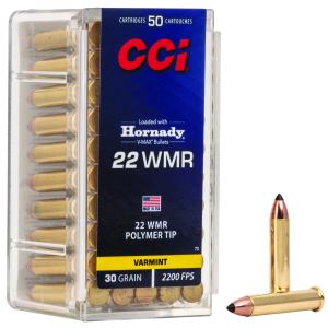 CCI 0073 VMAX .22 WMR 30gr V-Max Rimfire Ammo, 50-Round