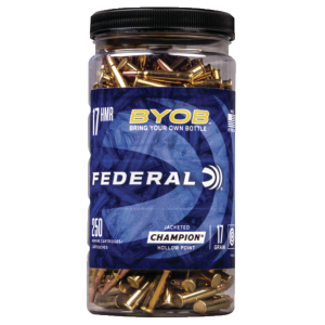 Federal 770BTL250 .17 HMR 17gr JHP Rimfire Ammo, 250-Round