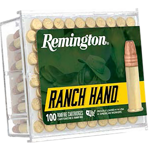 Remington Ranch Hand R21263 .22 LR 40gr Plated Round Nose Ammo, 100-Round Box