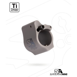 Superlative Arms AR-15 Solid Titanium Adjustable Gas Block .750'' Gray - SABO-DI-750SGT