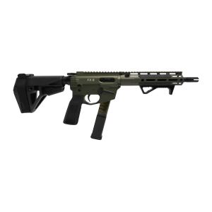United States Association of Gun Owners Freedom Ordance FX9P10E-ODG FX9P Elite 9mm Luger 10" Black Nitride Threaded Barrel, OD Green Anodized Aluminum Receiver w/Picatinny Rail, M-LOK Handguard, Black Polymer SB Tactical SBA5 Brace, Black P - $819.15 at United States Association of Gun Owners