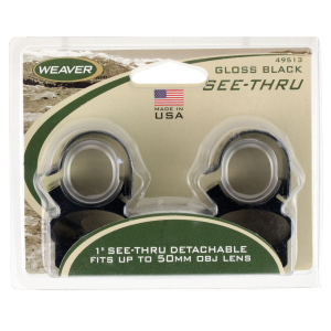Weaver Mounts 49513 See-Thru Detachable Black Gloss 1" Scope Rings