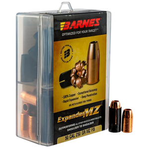 Barnes 30569 Expander MZ 50 Cal Hollow Point Muzzleloader Bullets, 300gr, 15rd
