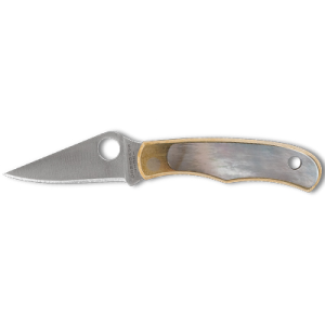 United States Association of Gun Owners Spyderco Bug 1.25" Folding Knife, Nickel Silver with Abalone - C133AP - $35.25 at United States Association of Gun Owners