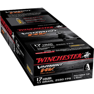 Winchester S17HMR1 Varmint HV 17HMR 17gr Hornady V Max Ammo, 50-Round