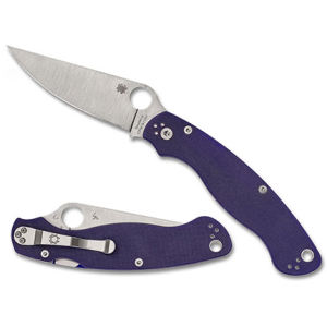 United States Association of Gun Owners Spyderco Military 2 Dark Blue G-10 CPM 4in Pocket Knife - C36GPDBL2 - $270.00 at United States Association of Gun Owners