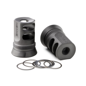 Banish Gold 30 Muzzle Brake 1/2x28, Black, 3in Length