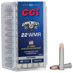 CCI 22WMRUP Uppercut 22 WMR 40gr Jacketed Hollow Point Ammo, 50-Round Box
