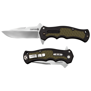 United States Association of Gun Owners Cold Steel CS20MWCZ Crawford 1 3.50" Folding Plain Clip Point 4034 Stainless Steel Blade Black w/OD Green Traction Inlays GRN Handle Blister Pack Packaging - $32.22 at United States Association of Gun Owners