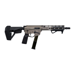 Freedom Ordance FX9P10E-FDE FX9P Elite 9mm Luger 10" Black Nitride Threaded Barrel, Flat Dark Earth Anodized Aluminum Receiver w/Picatinny Rail, M-LOK Handguard, Black Polymer SB Tactical SBA5 Brace,