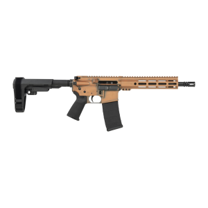 Shark Coast Tactical SCC07244PEN-P Penny 5.56 NATO 30+1 10.50" Black Nitride Threaded Barrel, Aluminum Receiver w/Picatinny Rail, M-LOK Handguard, Black Polymer SB Tactical SBA3 Brace, Polymer Grip