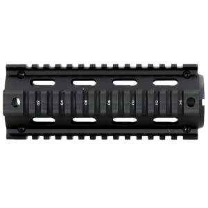 Aim Sports MT021 M4 Handguard 6" Carbine Style Made of Aluminum with Black Anodized Finish & Quad Rail