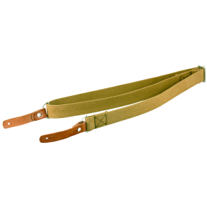 Aim Sports PJSSL Heavy Duty made of Olive Canvas with Leather Trim, 20"-42" OAL & Heavy Duty Design for AK-Platforms