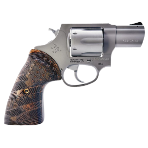United States Association of Gun Owners Taurus 2-85629-US2 856 Small 6 Shot 2" Matte Stainless Steel Barrel & Frame, Polished Cylinder, Custom Designed Wood Grip w/Stars, Transfer Bar Safety, Exposed Hammer - $352.56 at United States Association of Gun Owners