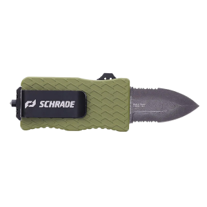 United States Association of Gun Owners Schrade 1159306 Uproar Tactical Mini 1.90" Serrated Dagger Satin D2 Steel Blade OD Green Aluminum Handle - $56.58 at United States Association of Gun Owners