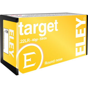 United States Association of Gun Owners ELEY TARGET 22LR 40GR RN - 50RD 100BX/CS - $8.15 at United States Association of Gun Owners