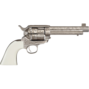 Cimarron BAT Masterson .45 Long Colt 5.5in Engraved Nickel Revolver
