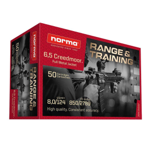 United States Association of Gun Owners Norma Range & Training Rifle Ammunition 6.5 Creedmoor 124gr FMJ 2789 fps 50/ct - $53.12 at United States Association of Gun Owners