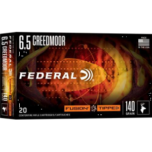 Federal Fusion 6.5 Creedmoor 140gr Polymer Tip Ammo, 20-Round Box